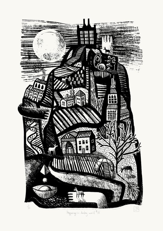 Happenings in Donkey World No.16 one-colour A2 screen-print