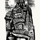 Happenings in Donkey World No.16 one-colour A2 screen-print