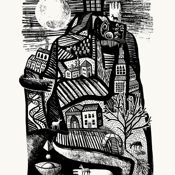 Happenings in Donkey World No.16 one-colour A2 screen-print