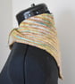 Hand knitted Neckerchief - Browns and greens - Image 1