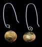 Brass owl drop earrings - Image 1