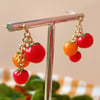 Tomato Dangle Earrings, Quirky Food Jewellery, Gardener Gift, Handmade UK