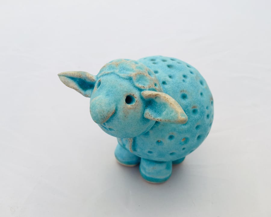 Clay animal, Beatrice ceramic sheep, one off piece of art, ceramic gift