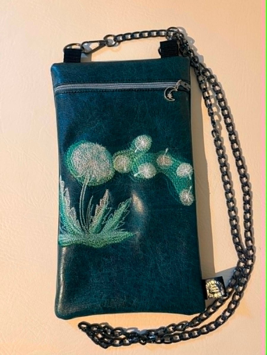 Embroidered Botanical Crossbody Bag   Dandelion Style Floral design