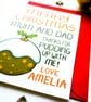 Personalised Funny Christmas Pudding Xmas Card For Mum And Dad - Image 3