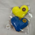 Yellow or Blue Heart    1 of Each Available