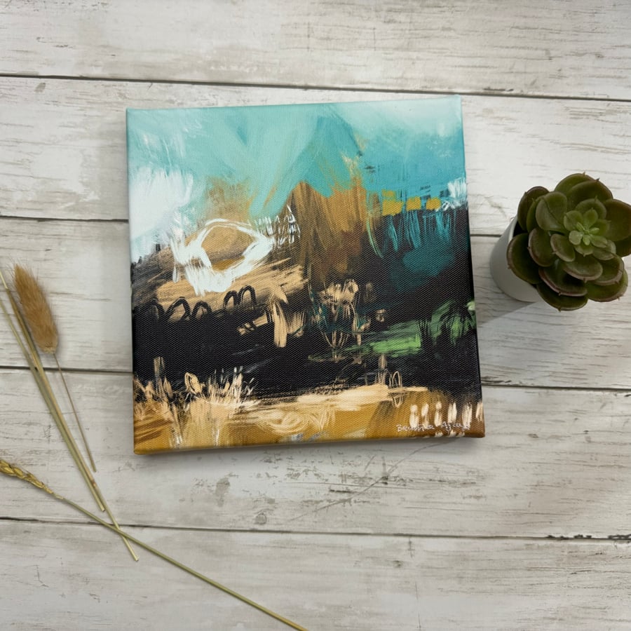 Square Abstract Canvas Art Print