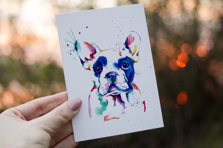 French Bulldog Birthday Card, Dog Birthday Card, Personalized Bulldog Card