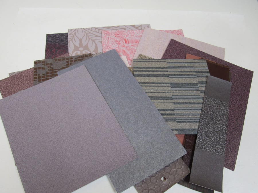 Mixed Blues, Greys, Lilac Wallpaper Craft Pack
