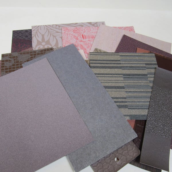Mixed Blues, Greys, Lilac Wallpaper Craft Pack