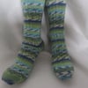Hand-cranked Ribbed Luxury Wool & Cashmere Socks Size 6 to 7