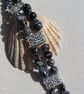 Snowflake Obsidian Gemstone Beaded Chakra Bracelet "Virtuosity" - Image 4