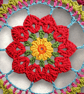 colourful crochet mandala wall art - Image 2