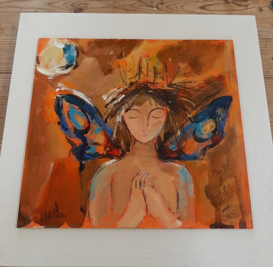 Moth fairy.  original painting 