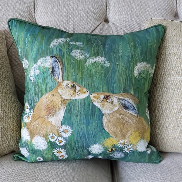 Cushion Hares Wildlife Handmade