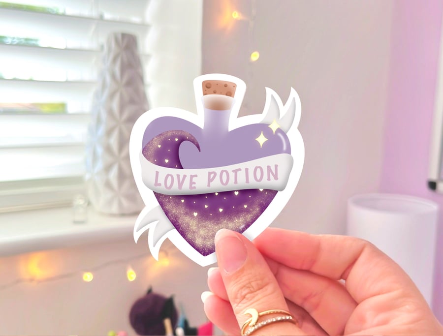 Love Potion Die Cut Sticker
