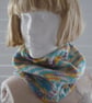 Hand Knitted Pretty Neck Warmer Cowl In Multi Coloured Aran (A40) - Image 1
