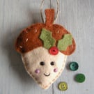 Craft kit, sewing kit, Make a christmas acorn decoration