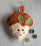 Craft kit, sewing kit, Make a christmas acorn decoration - Image 1