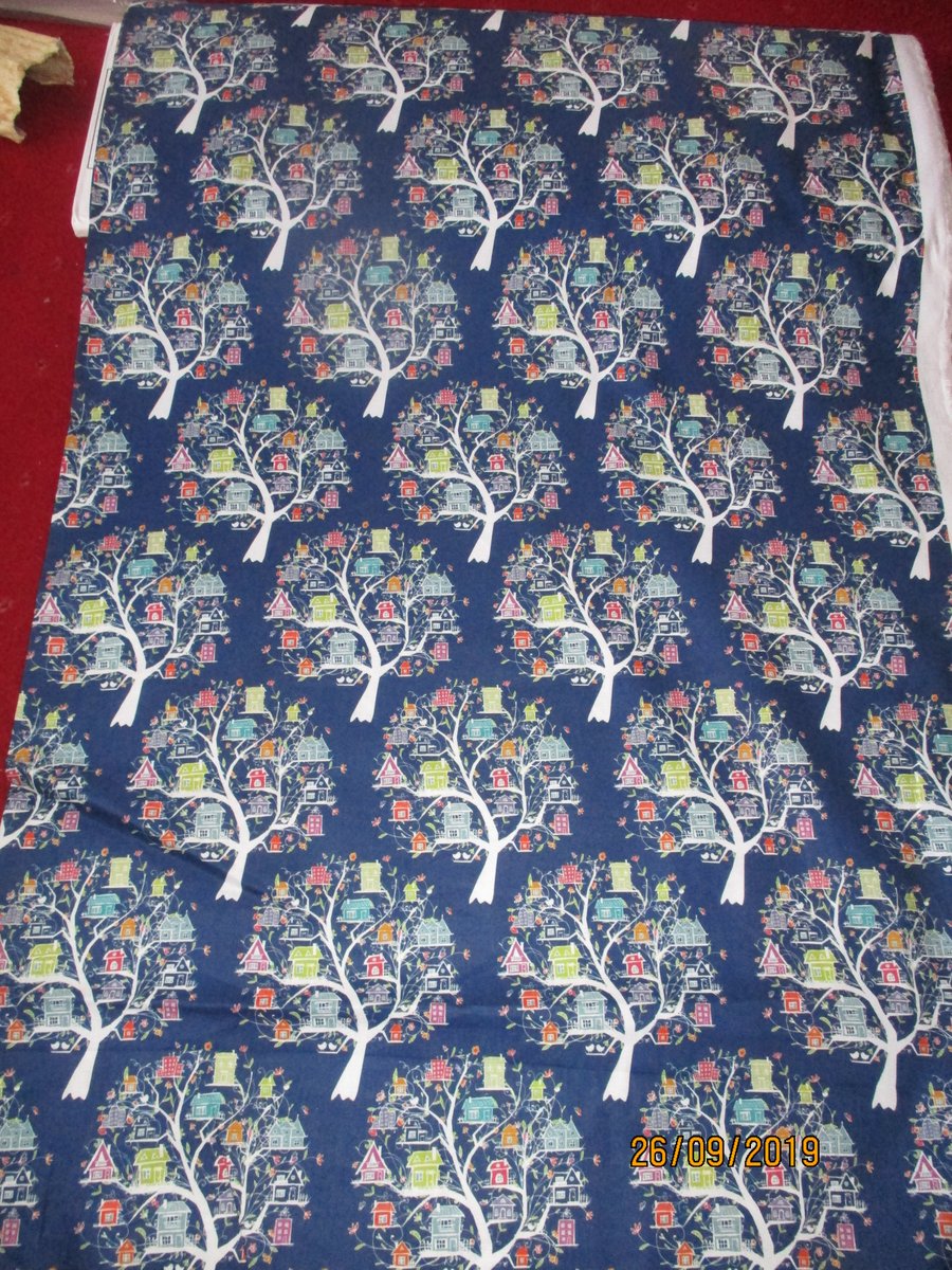 Half a Metre Jason Venter Tree House from the Doodle Blossoms Range Fabric