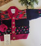  Designer Bobble Hand Knitted Baby Girl's Cardigan 6-12months size - Image 7