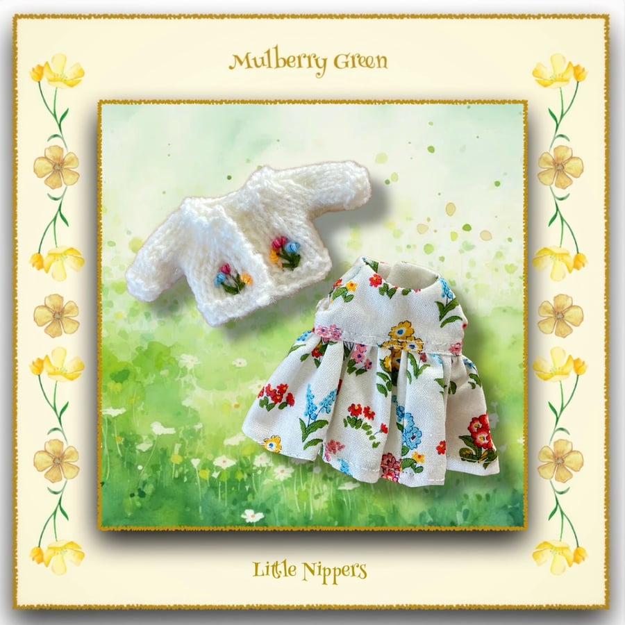 Little Nippers Kensington Gardens Dress and Cardigan Outfit