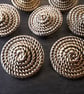 13 16" 20.3mm 32L Rope effect Knot Antique Gold Button x 5 - Image 2
