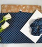 Navy Spots, Breastfeeding Cover and Scrunchie Gift Set, Burp Cloth and Comforter