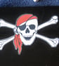 Chalkboard or blackboard with pirate skull & crossbones image for messages notes - Image 2