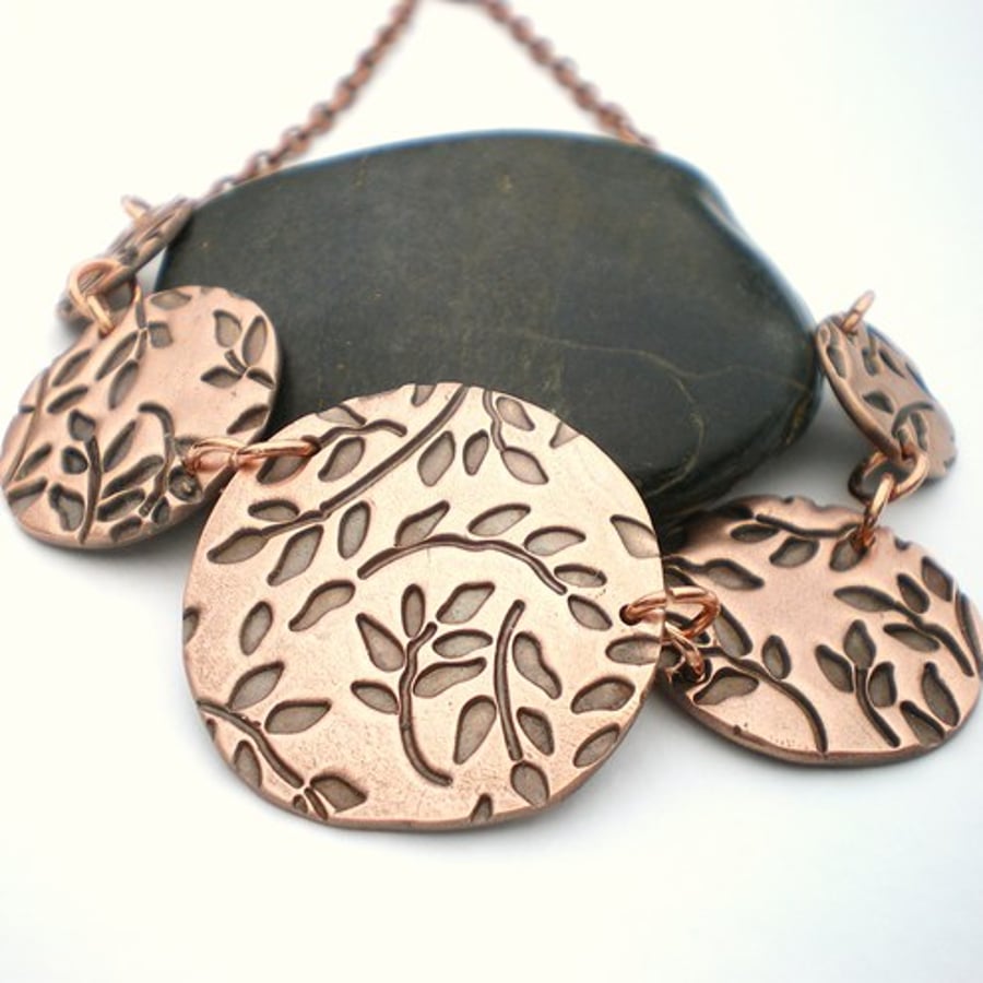 Image of Copper and Leaves Necklace