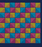 155 Cross Stitch Pattern 3Dgeometrical abstract lattice squares Optical illusion - Image 1