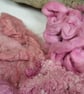 Natural Dye Cochineal Light Pink Mixed Plant Fibre Texture Craft Pack - Image 3