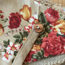 Hessian and cotton handmade countryside bunting