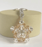 Handbag Charm, Golden & Clear Crystal Star with a Chainmaille Chain and Keyring - Image 1