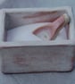 Blush pink salt box with spoon - Image 2