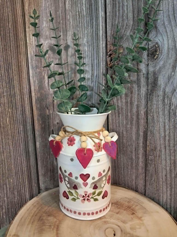 Hand Painted Decorative Milk Churns, Two Designs Available, Cottage Core Decor, 