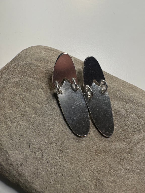 Sterling silver split dangly earrings 