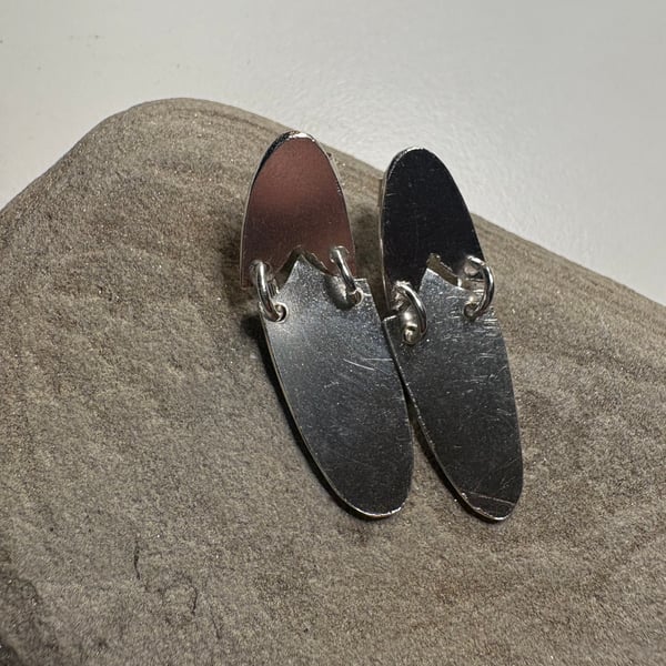 Sterling silver split dangly earrings 