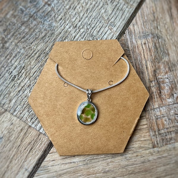 Combesgate Beach Sea Glass Silver Necklace