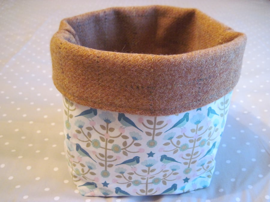 Harris Tweed Woolen Storage Box 
