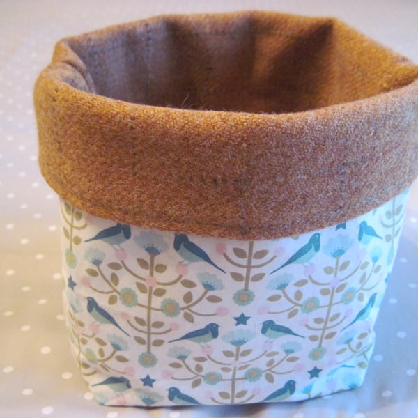 Harris Tweed Woolen Storage Box 