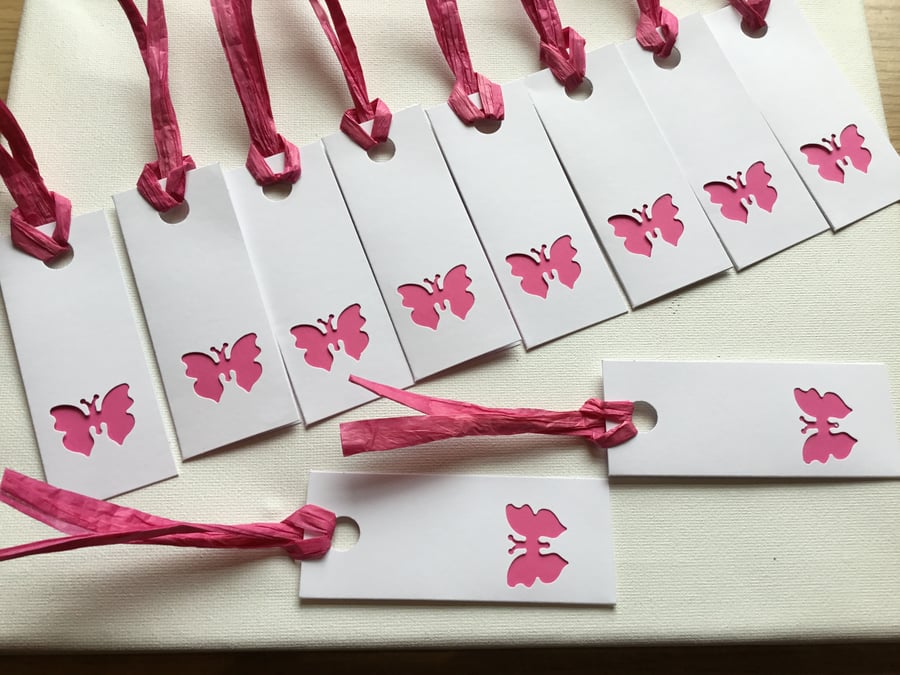 gift tags.  butterfly gift tags. 10 gift tags. Tags for any occasion. Ref 170