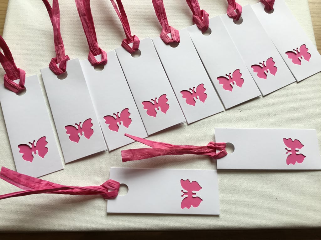 gift tags.  butterfly gift tags. 10 gift tags. Tags for any occasion. Ref 170