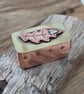 Copper box, collectable miniature copper, silver and brass oak leaf box