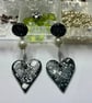 Stunning Splash Bead and Heart Dangle Earrings - Image 3
