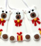 Polar bear fused glass Christmas decoration  - Image 2