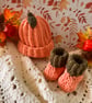 Baby Pumpkin hat and booties set - Image 3
