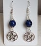 Gorgeous Lapis Lazuli and Pentacle Earrings. - Image 3