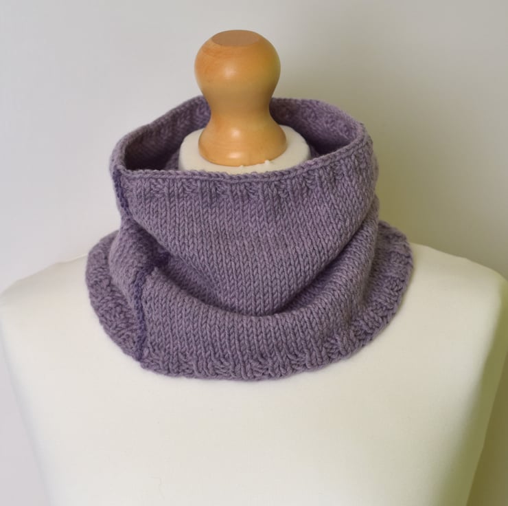 Hand Knit Merino Wool Neck Warmer, Soft Cowl Sc... - Folksy
