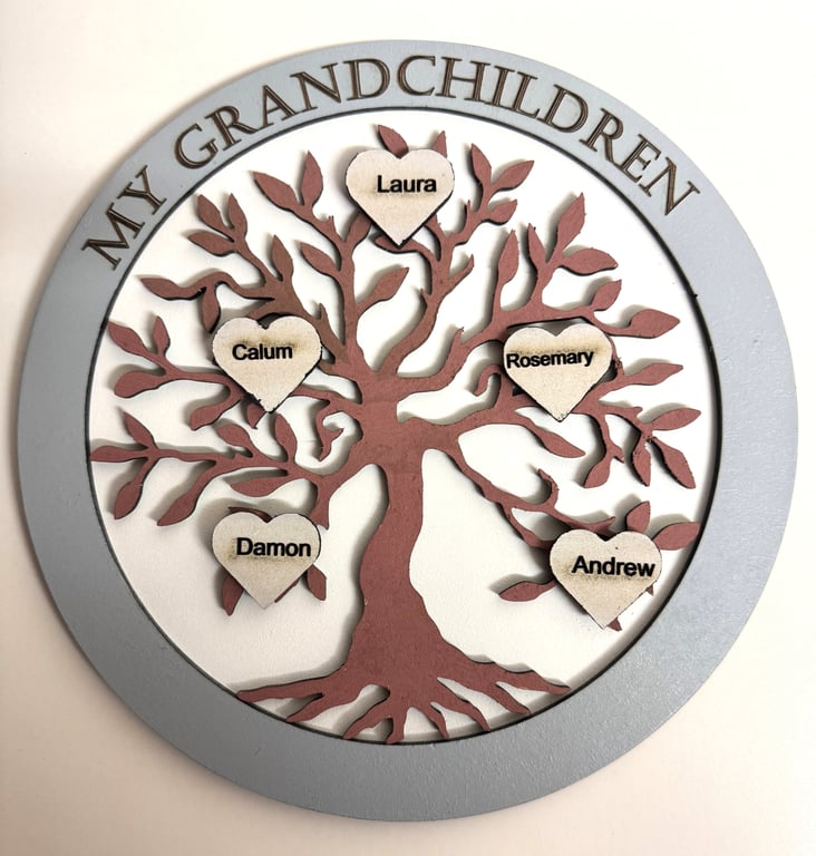 My Grandchildren family tree (Personalised). Gifts for grandparents